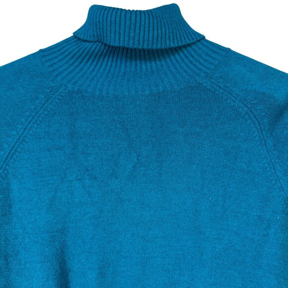 Covington Womens Size XL Teal Turtleneck Sweater - Picture 2 of 6